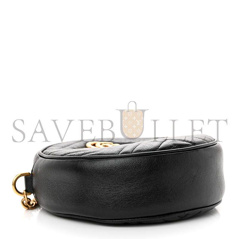 GUCCI GG MARMONT MINI ROUND SHOULDER BAG 550154 (18.5*18.5*6.5cm)